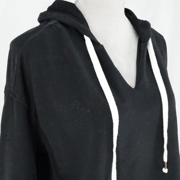 Anthropologie Black Hoodie Blouse - Picture 15 of 16